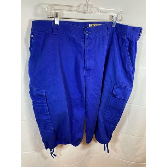 Beyond The Limit Shorts Mens 44 Blue Cargo Flat Front Pockets Drawstring 44‎ - Picture 1 of 5